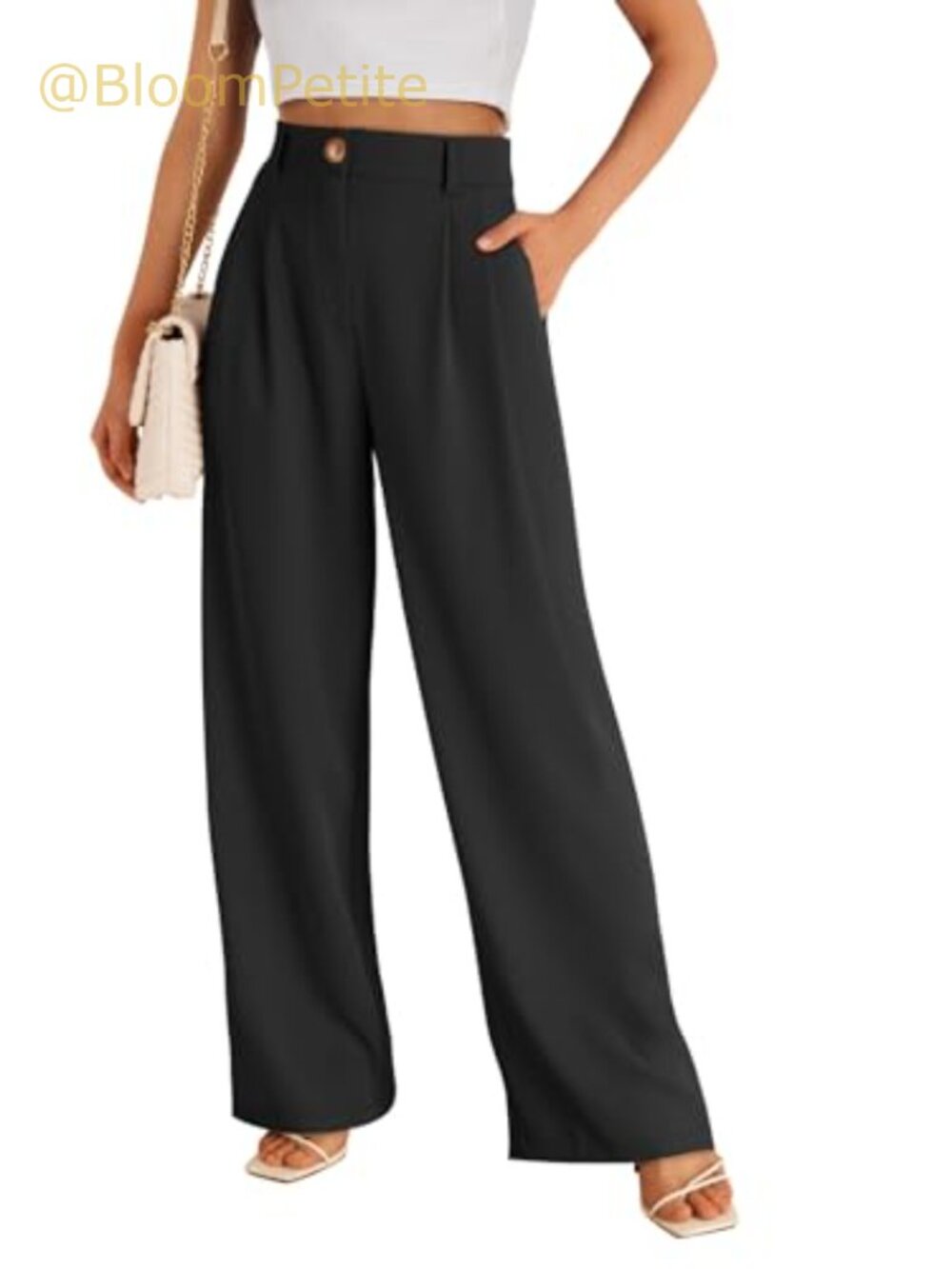 Wide Leg Dress Pants High Waisted Work Business Casual Palazzo